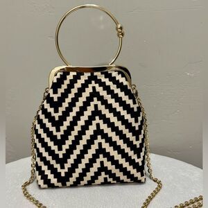 Real Hair-on Horsehide Handmade Vintage Style Top Handle Kisslock Bag/Crossbody